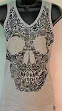 Load image into Gallery viewer, Vocal Grey Bling Skull Top
