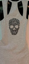 Load image into Gallery viewer, Vocal Grey Bling Skull Top

